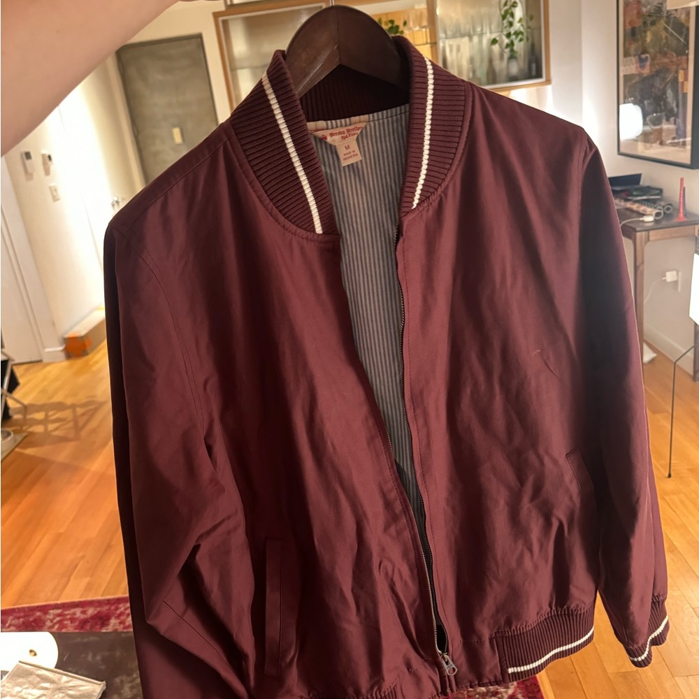 H&M Burgundy Bomber Jacket